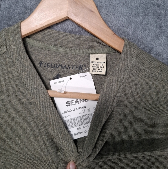 Vintage Fieldmaster Sears T-shirt Men’s Green Size XL 100% Cotton New - Picture 2 of 6